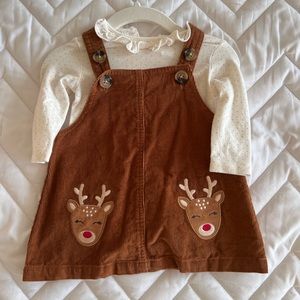 Holiday baby girl dress in size 6 months